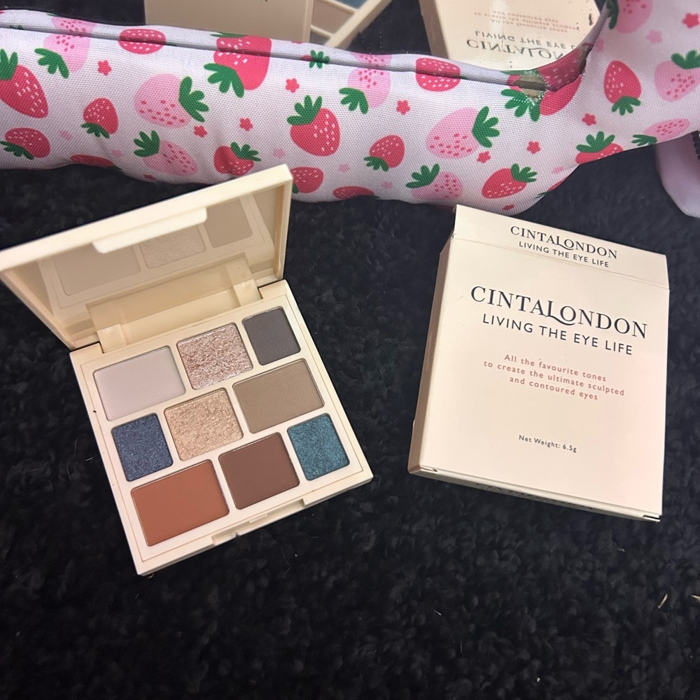 Cintalondon Eyeshadow Palette with Shimmer & Matte Shades - Pink/Blue/Neutral